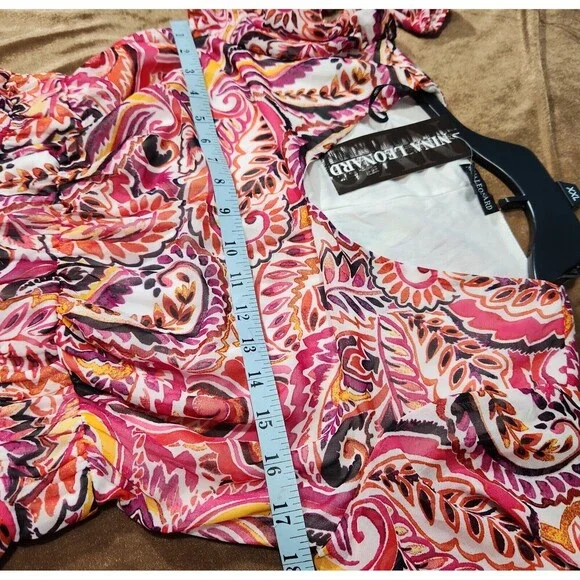 Nina Leonard Chiffon Dress For Women Size Small Lined 3/4 Sleve - Picture 6 of 12